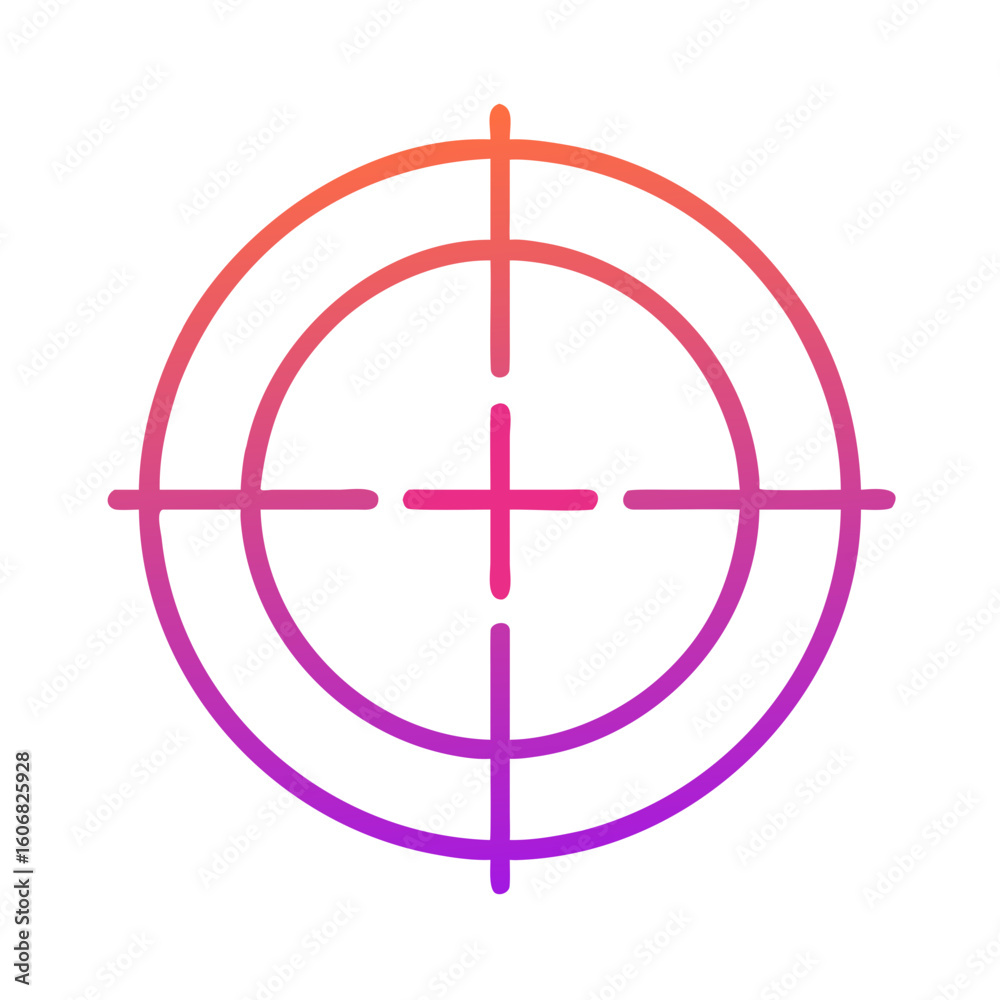 Color Circular Target Target symbol in gradient colors with circular outline Stock Vector ...