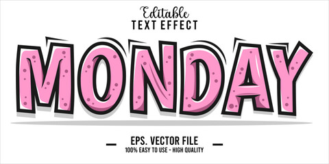 Poster - Monday Text Style Effect, Editable Text Effect