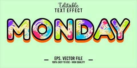Poster - Monday Text Style Effect, Editable Text Effect
