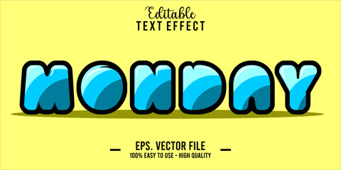 Poster - Monday Text Style Effect, Editable Text Effect