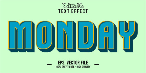 Poster - Monday Text Style Effect, Editable Text Effect