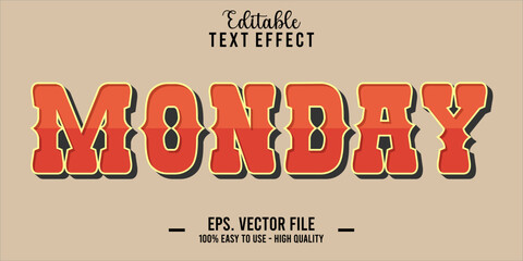 Poster - Monday Text Style Effect, Editable Text Effect