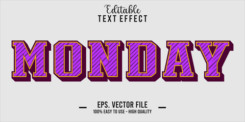 Poster - Monday Text Style Effect, Editable Text Effect