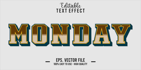 Poster - Monday Text Style Effect, Editable Text Effect