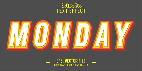Poster - Monday Text Style Effect, Editable Text Effect