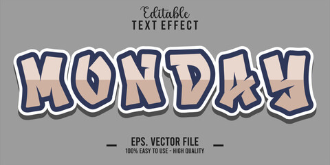 Poster - Monday Text Style Effect, Editable Text Effect