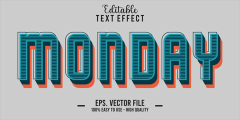Poster - Monday Text Style Effect, Editable Text Effect
