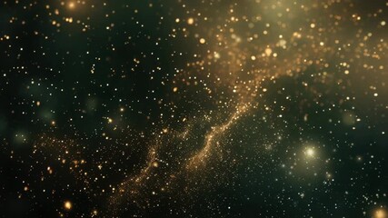 Wall Mural - black background with numerous gold stars