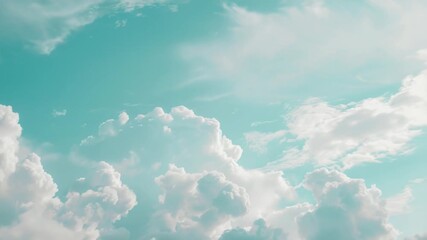 Wall Mural - a plane flying through a cloudy blue sky