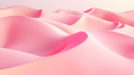 Wall Mural - Abstract Pink Flowing Curves