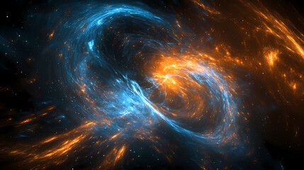 Wall Mural - Abstract Cosmic Whirlpool Nebula