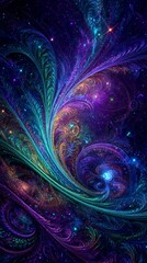 Wall Mural - Abstract Colorful Spiral Galaxy
