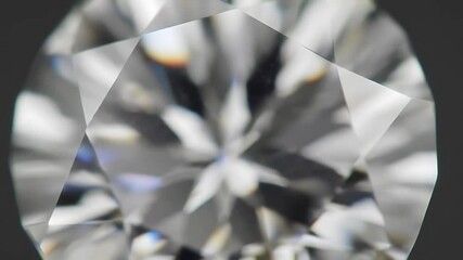 Poster - A captivating close-up showcases the brilliance and clarity of a flawless diamond in an elegant setting. This stunning piece emphasizes intricate cuts and light reflection.