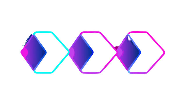 Abstract colorful geometric shapes design element for graphic design and creative presentations 3d rendering