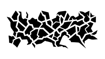Poster - Abstract cracked pattern vector design for backgrounds and textures with modern geometric shapes design art