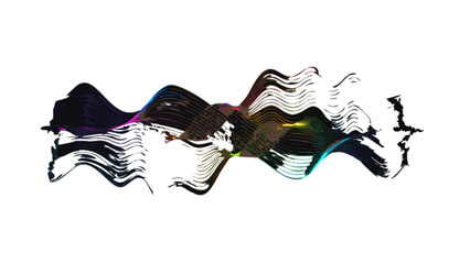 Leinwandbilder - Abstract wave line art design with colorful gradients for modern background and wallpaper illustration vector