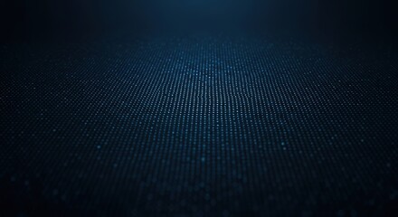 Fototapete - Abstract geometric pattern of glowing white dots forming a starburst on a dark blue textured background