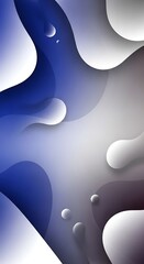 Poster - Abstract fluidity in shades of blue, white, and purple showcasing modern design