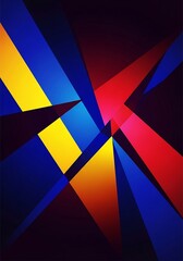 Poster - Abstract geometric art with dynamic angles and vibrant colors creating a modern backdrop