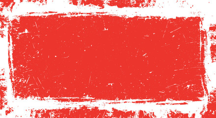 Poster - Red grunge texture background with frame for design element and abstract pattern art
