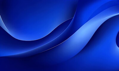 Wall Mural - Serene Blue Abstract Background with Smooth Dynamic Waves and Gradient Texture: A Captivating Visual Design Featuring Fluid Curves and Motion