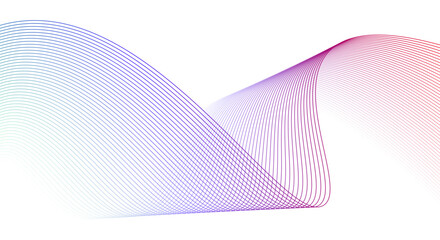 Leinwandbilder - Colorful wavy lines create a dynamic and vibrant abstract design