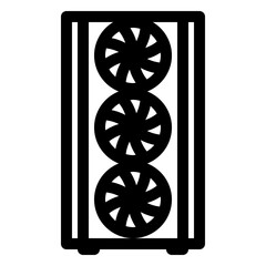 Fototapete - Desktop computer case. PC case. Outline style. 48x48 px