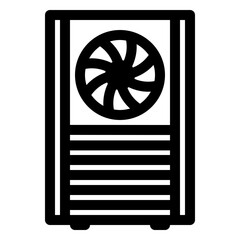 Fototapete - Desktop computer case. PC case. Outline style. 48x48 px