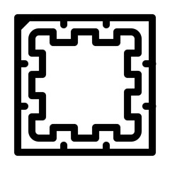 Fototapete - Motherboard icon. PC hardware component. Outline style. 48x48 px