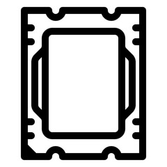 Fototapete - Motherboard icon. PC hardware component. Outline style. 48x48 px