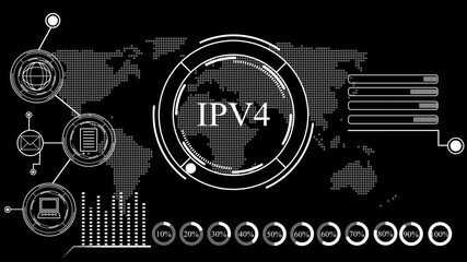 Business, Technology, Internet and network concept. IPV4 abbreviation. Business, Technology, Internet and network concept. IPV4 abbreviation.
