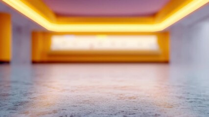 Poster - Abstract interior space with glowing lights and modern design elements in a minimalistic setting