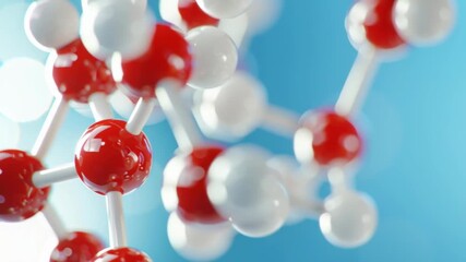 Poster - Close-up of Colorful Molecular Structure Representing Chemistry and Scientific Discovery Concepts