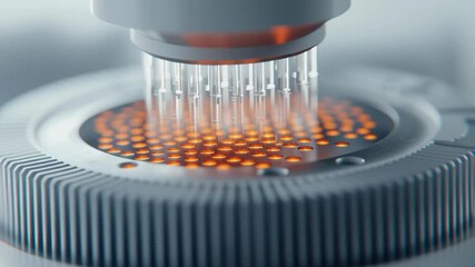 Poster - Advanced Technology with Precision Machinery and Bright Particles in a High-Tech Environment