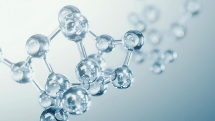Poster - Close-up of Water Droplets on Glass Beads with Reflections and Light Highlights in Soft Focus