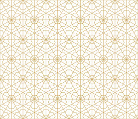 Wall Mural - seamless geometric pattern background with a delicate, intricate golden-line,creating a sophisticated and elegant texture.