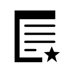 Poster - Favorite document list icon vector file with star symbol for best content and top rated documents design