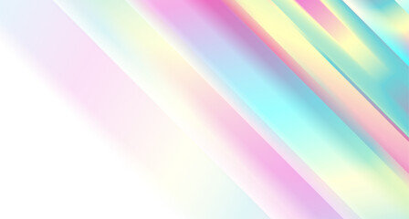 Poster - Holographic smooth stripes geometric abstract tech background. Vector art colorful design
