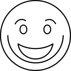 Poster - Line art icon of sad and happy face toggle isolated on transparent background
