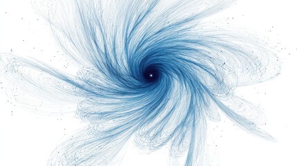 Poster - A mesmerizing abstract swirl pattern showcasing various shades of blue, creating an ethereal visual experience.