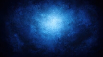 Poster - A mesmerizing blue haze creating an otherworldly atmosphere, ideal for backgrounds and abstract designs.