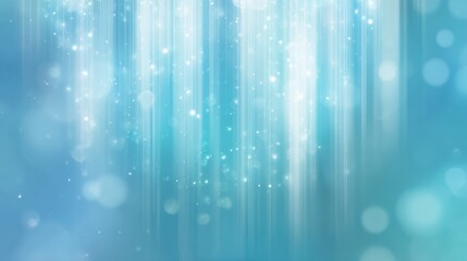 Poster - A serene blue background with soft bokeh lights and sparkling effects for creative projects.