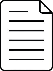Poster - Clean line art icon of a document with timeline isolated on transparent background