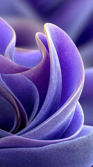 Poster - Soft, silky layers of violet, peach, and pink fabric textures with a shimmering surface forming smooth, undulating waves