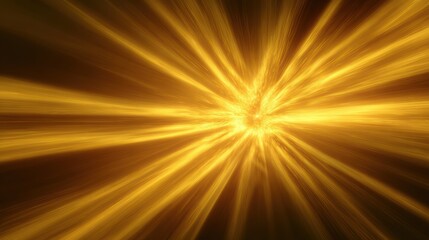 Poster - A vibrant burst of golden light radiating outward, ideal for use in designs, backgrounds, or digital artwork.