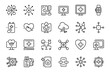 © JannatGraphicDesign - Vector art of a collection of healthcare and medical icons representing technology, digital health, and online medicine isolated on white background