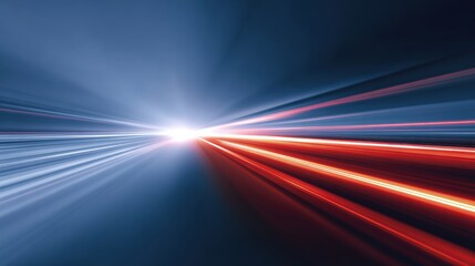 Poster - Abstract light rays creating a dynamic, futuristic backdrop with vibrant colors and energy.