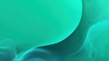 Poster - Abstract turquoise background with smooth curves and lines, perfect for creative projects and design.