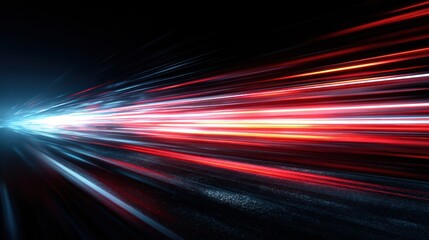 Poster - An abstract representation of light trails illustrating speed and motion, perfect for tech and innovation themes.