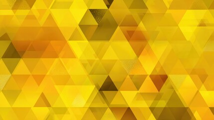 Poster - Bright and colorful abstract pattern featuring overlapping yellow triangles in a modern design for creative projects.